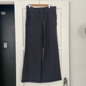 Charcoal Heather lululemon wide leg yoga pants size 8